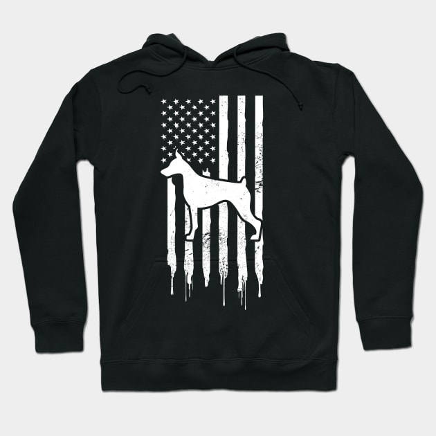 Doberman Shirt | Patriotic US American Flag Gift Hoodie by Gawkclothing